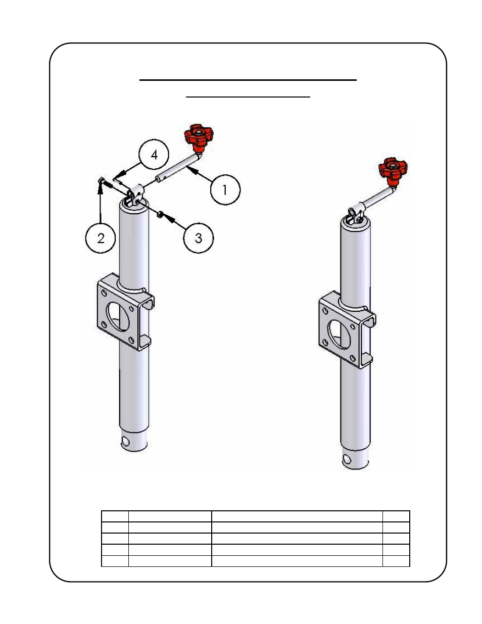 Lifting jack assembly breakdown | Gullco KBM-28U User Manual | Page 7 / 16