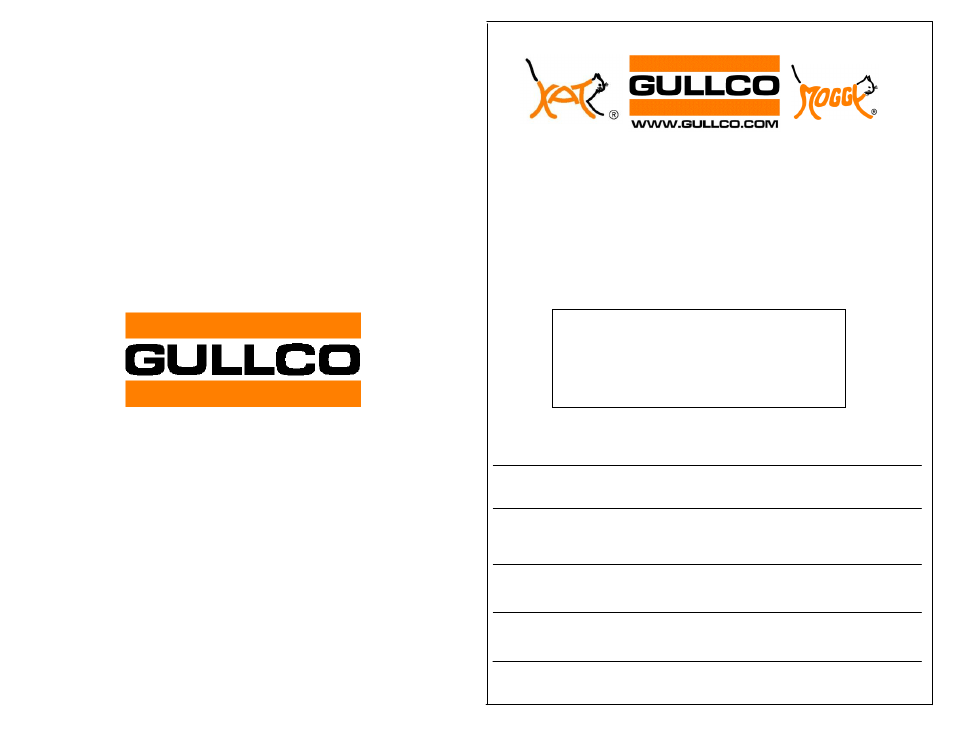 Gullco 125 User Manual | 2 pages