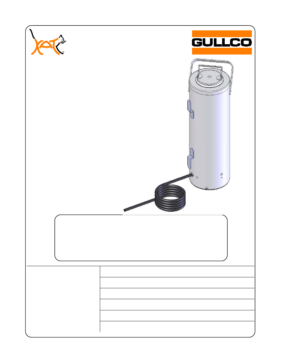 Gullco 10A20 User Manual | 6 pages