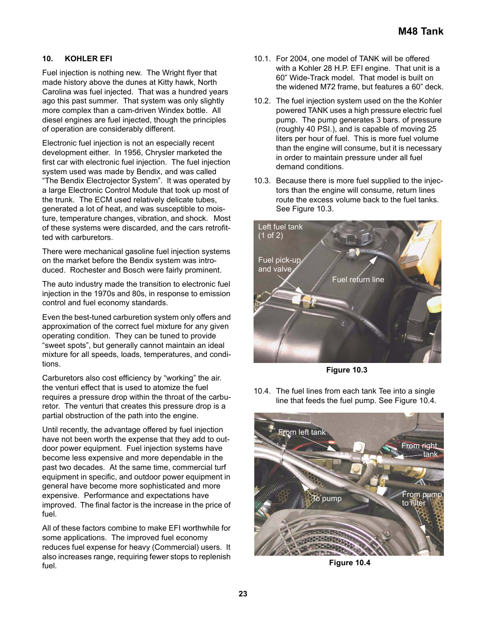 Kohler efi, M48 tank | Cub Cadet M48 User Manual | Page 27 / 33