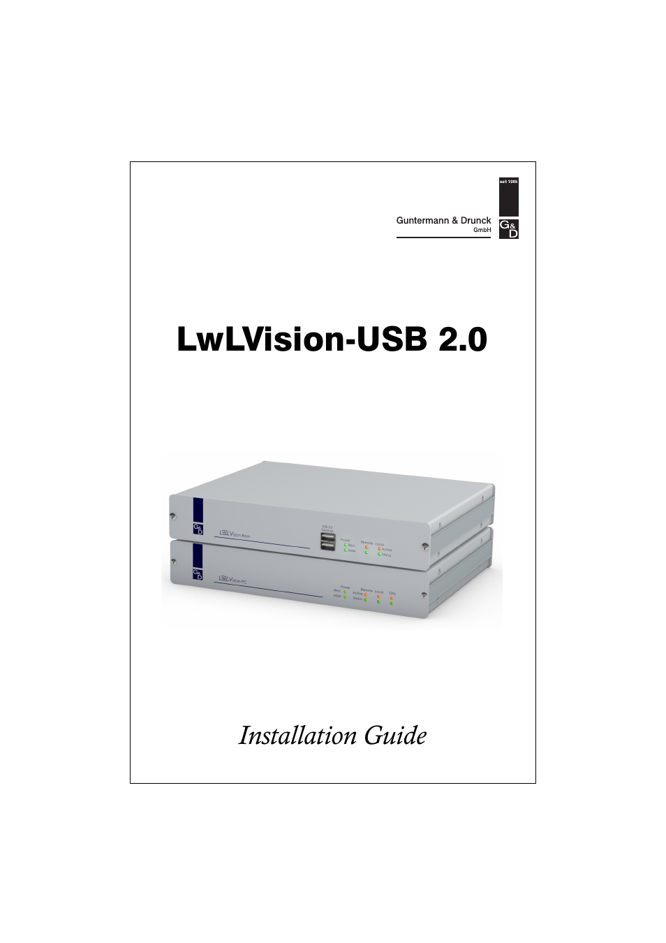 Guntermann & Drunck LwLVision-USB 2.0 User Manual | 24 pages