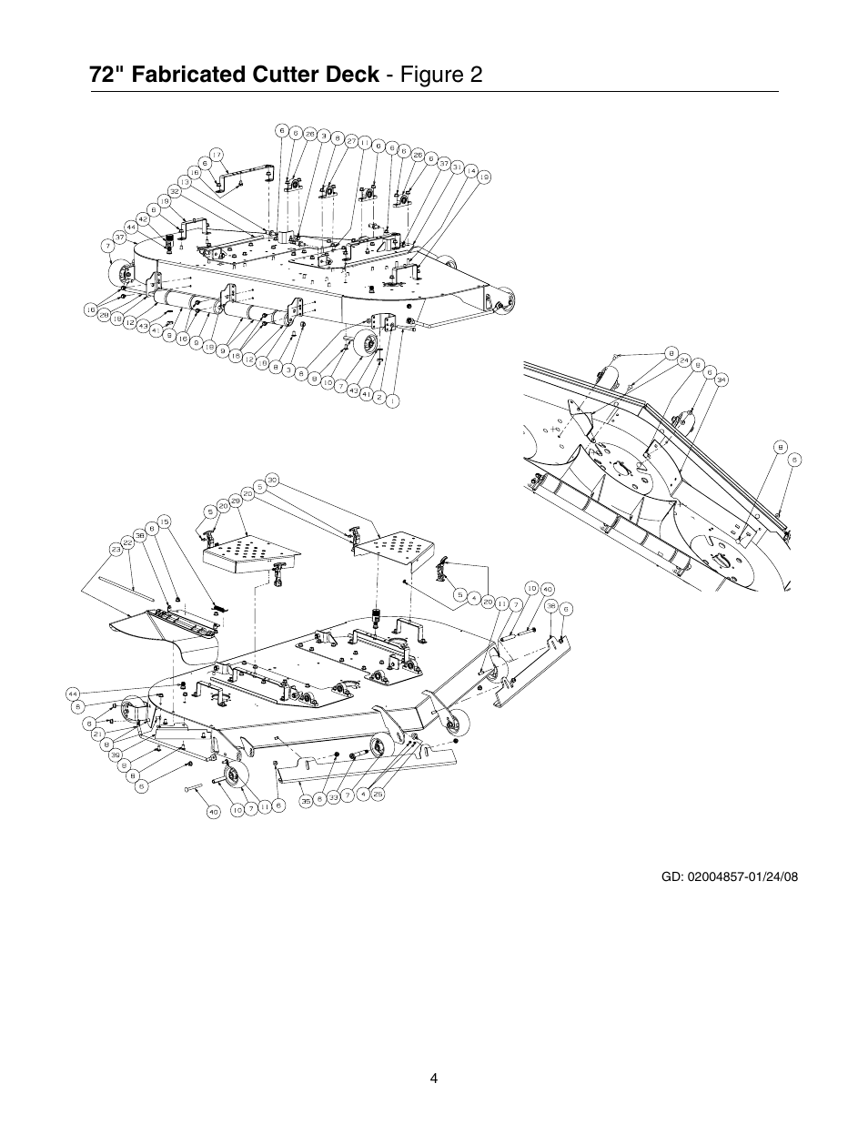 72" fabricated cutter deck - figure 2 | Cub Cadet 53AI8CT8050 User Manual | Page 4 / 48