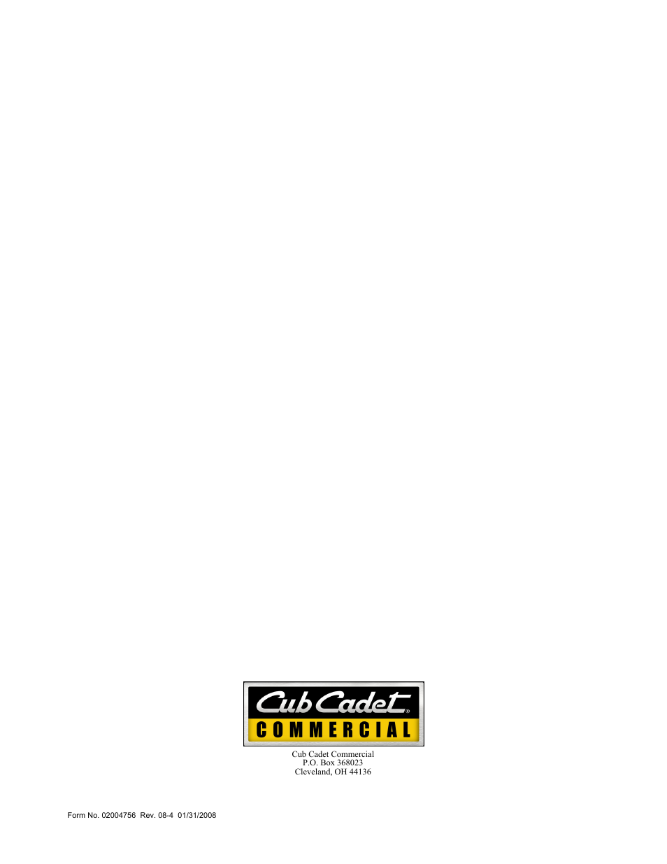 Cub Cadet 53AI8CT8050 User Manual | Page 48 / 48