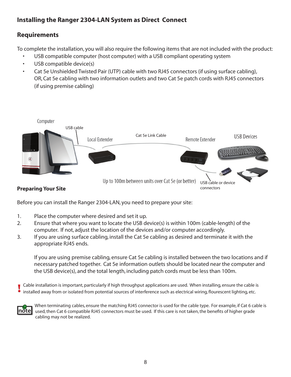 Preparing your site | Guntermann & Drunck USB 2.0 Ranger 2304-LAN User Manual | Page 9 / 20
