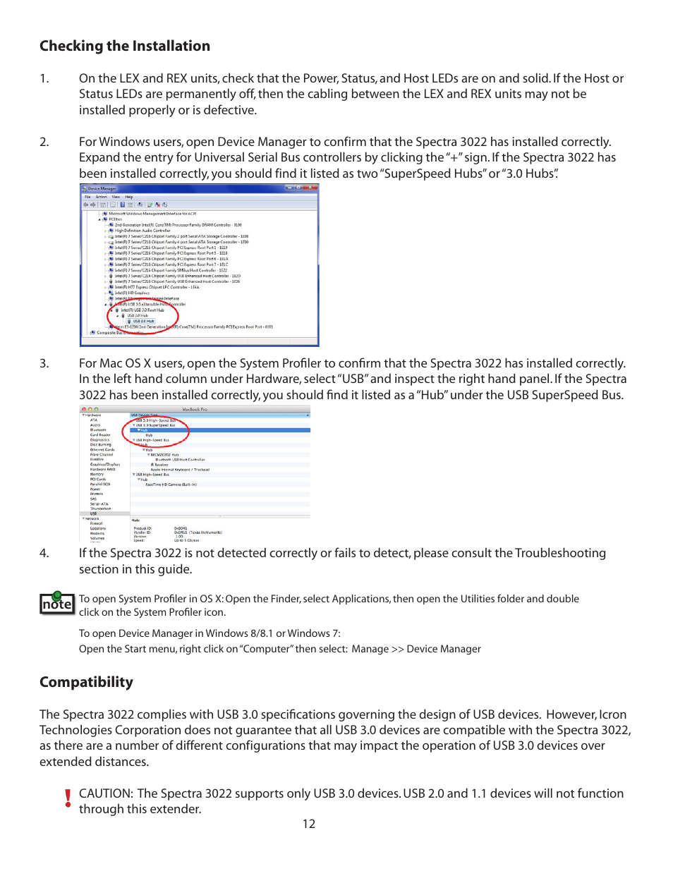 Checking the installation compatibility, Ting | Guntermann & Drunck USB 3.0 Spectra 3022 User Manual | Page 13 / 22