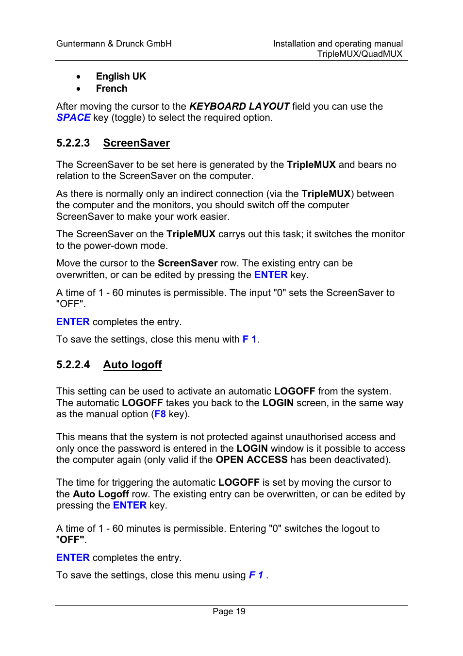 Guntermann & Drunck TripleMUX User Manual | Page 19 / 40