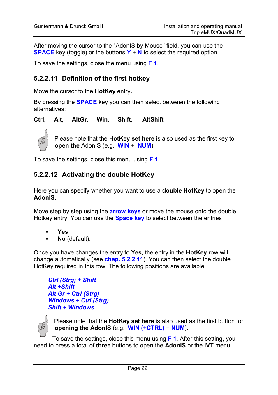 Guntermann & Drunck TripleMUX User Manual | Page 22 / 40