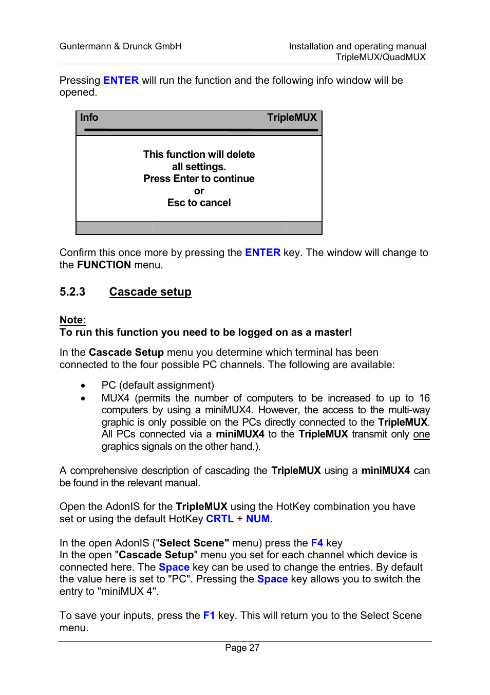 Guntermann & Drunck TripleMUX User Manual | Page 27 / 40