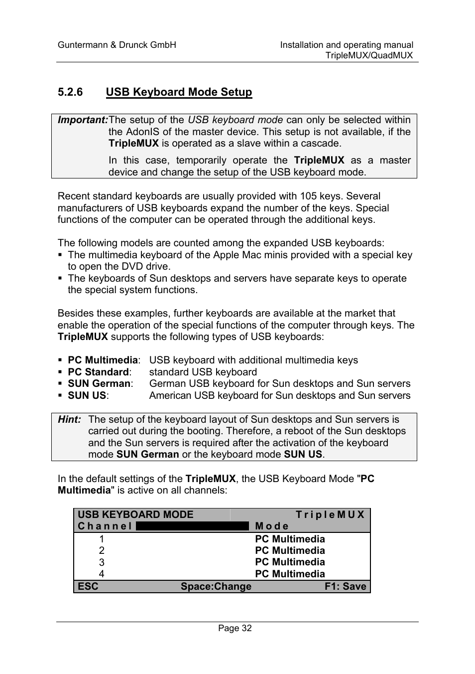 Guntermann & Drunck TripleMUX User Manual | Page 32 / 40
