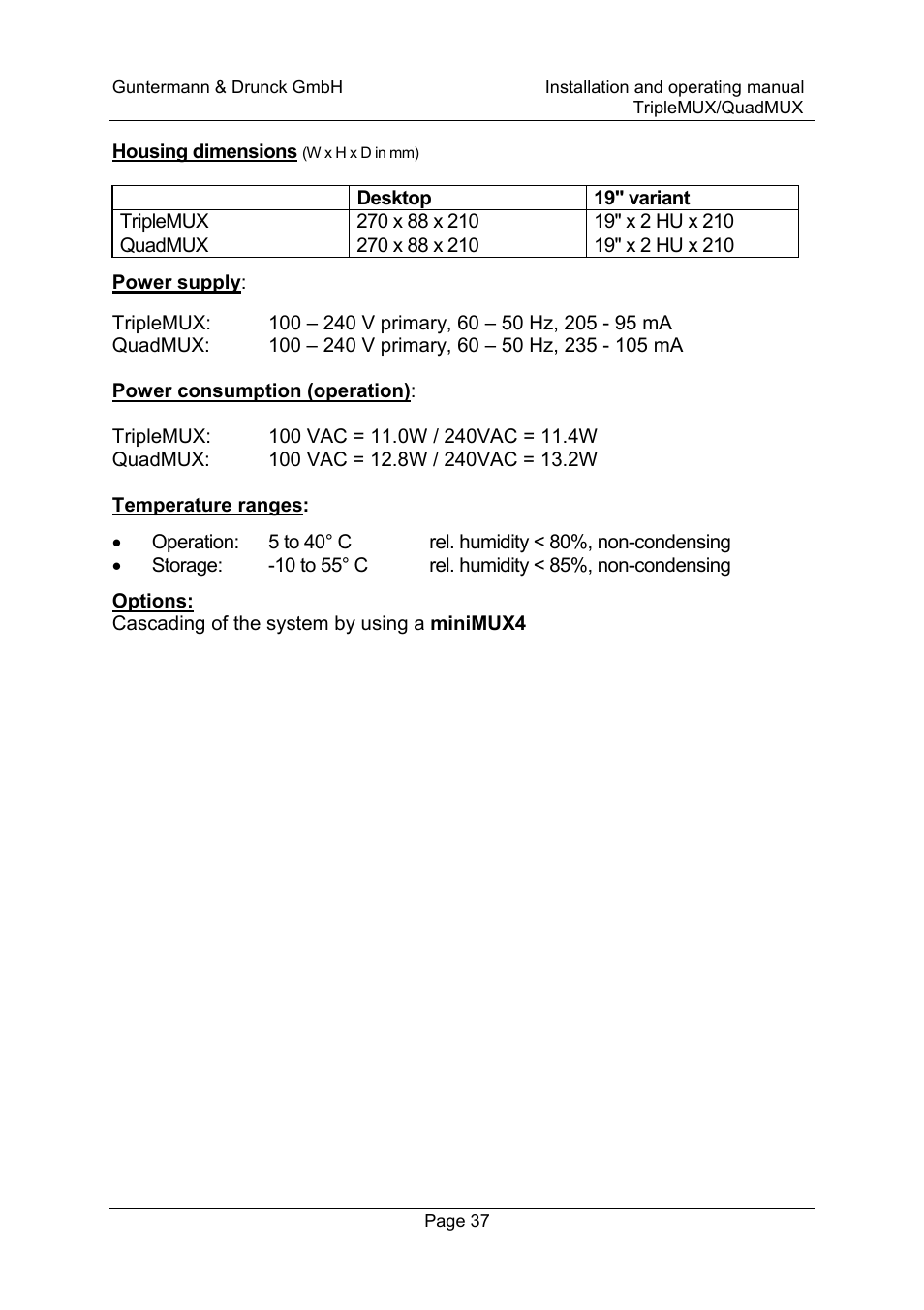Guntermann & Drunck TripleMUX User Manual | Page 37 / 40