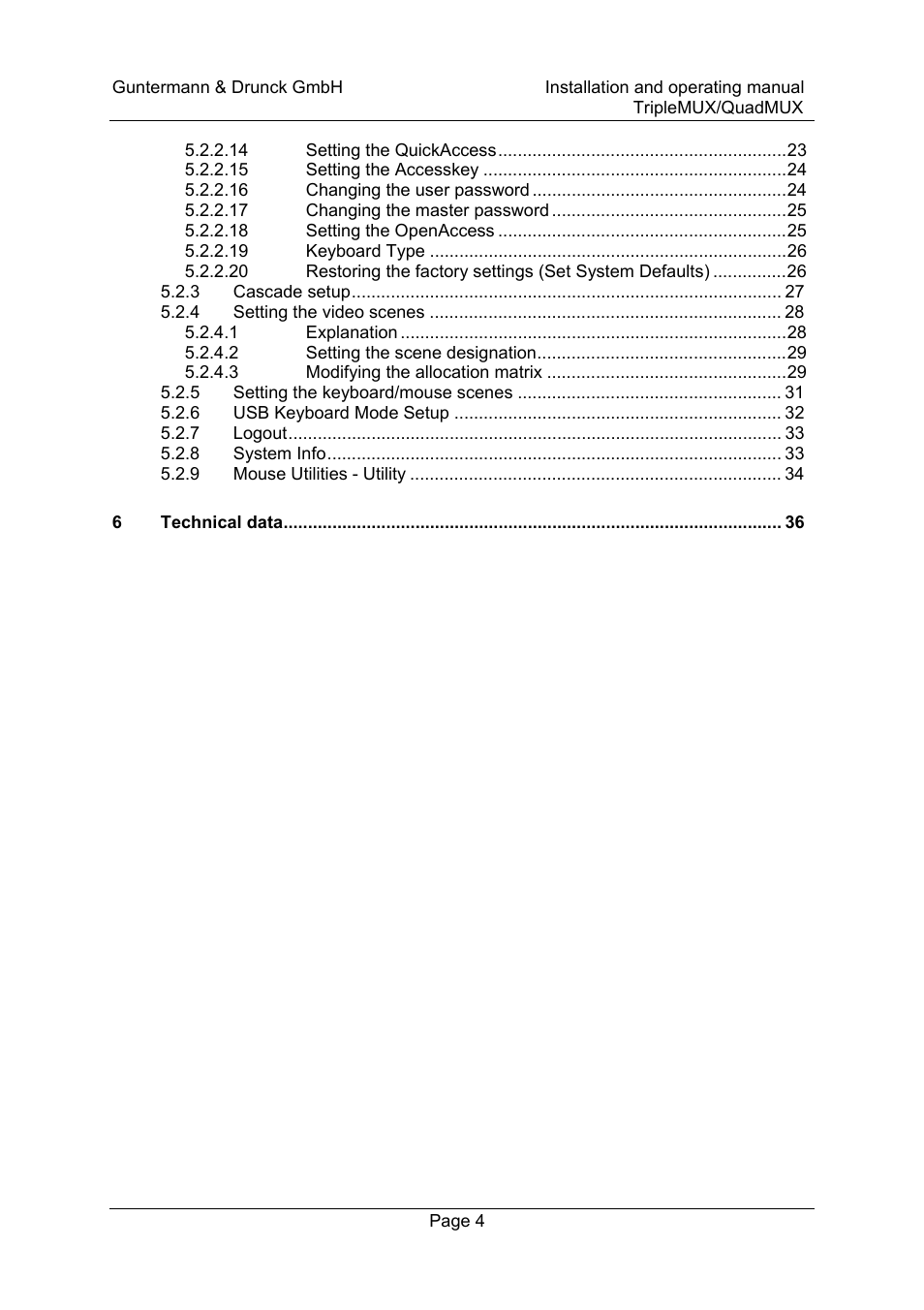 Guntermann & Drunck TripleMUX User Manual | Page 4 / 40