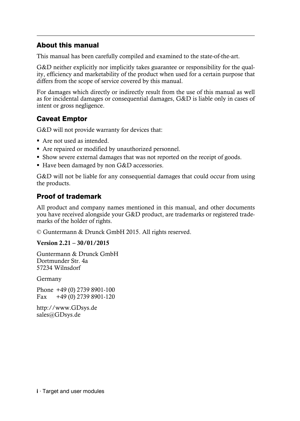 Guntermann & Drunck DVICenter DP16 Target Modules and User Modules - Standard Variants User Manual | Page 2 / 124