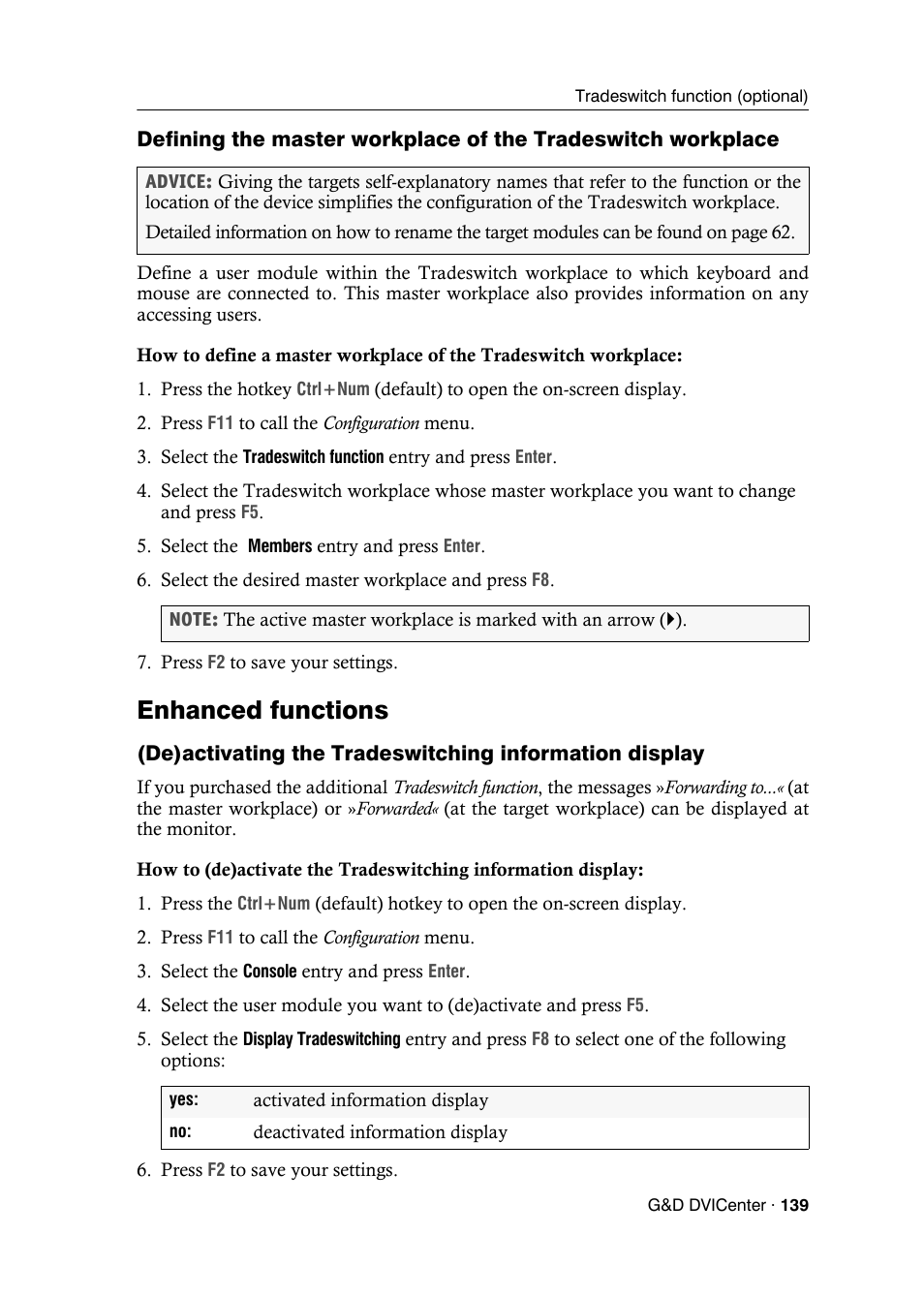 Enhanced functions | Guntermann & Drunck DVICenter DP16 Configuration and Operation User Manual | Page 147 / 152
