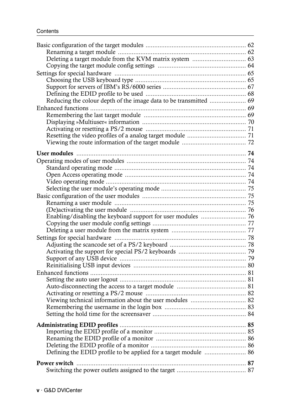 Guntermann & Drunck DVICenter DP16 Configuration and Operation User Manual | Page 6 / 152