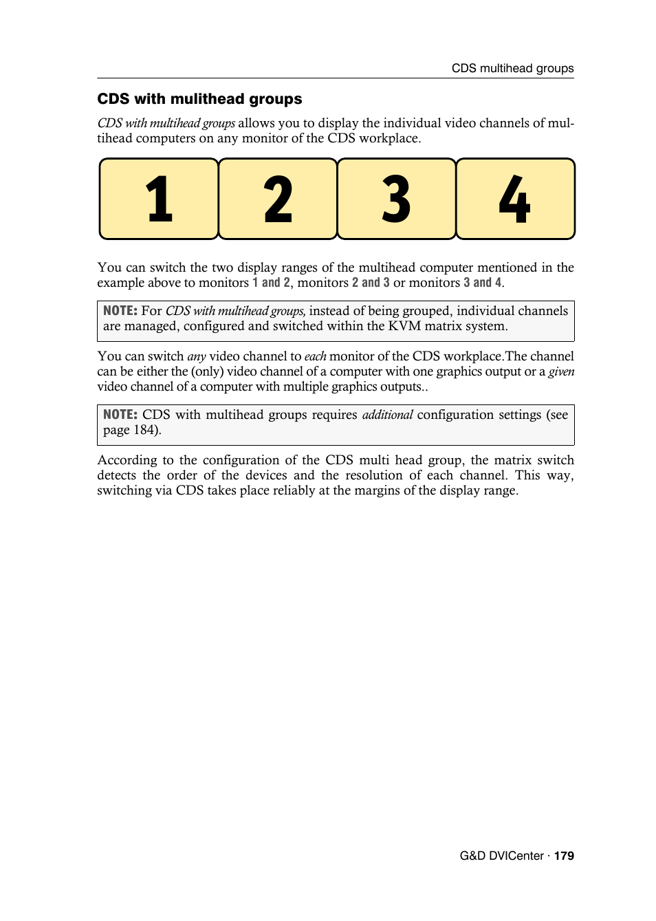 Cds with mulithead groups | Guntermann & Drunck DVICenter DP16 Config Panel User Manual | Page 181 / 196