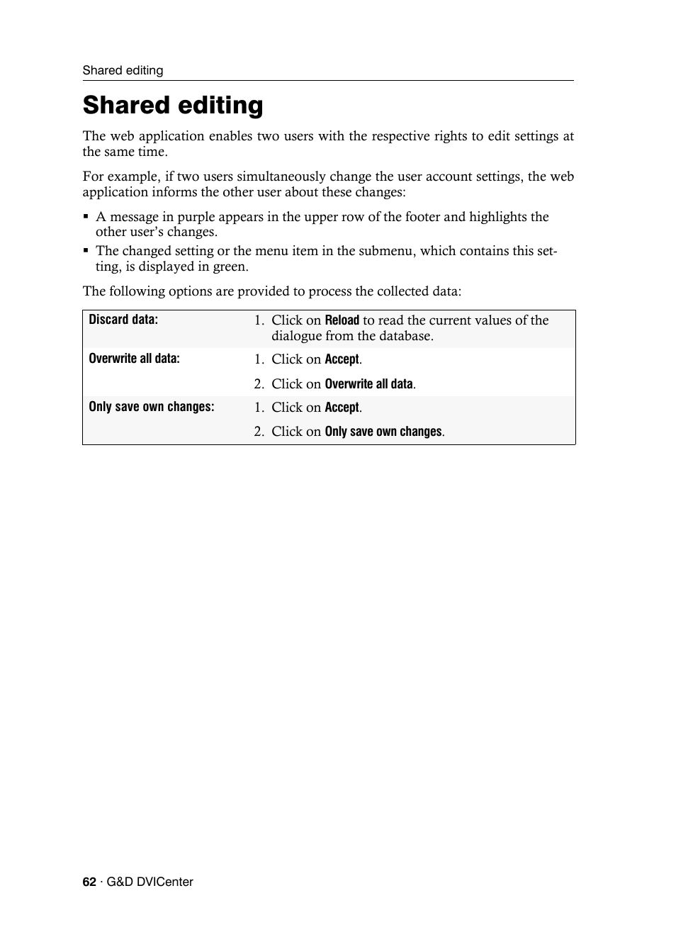 Shared editing | Guntermann & Drunck DVICenter DP16 Config Panel User Manual | Page 64 / 196