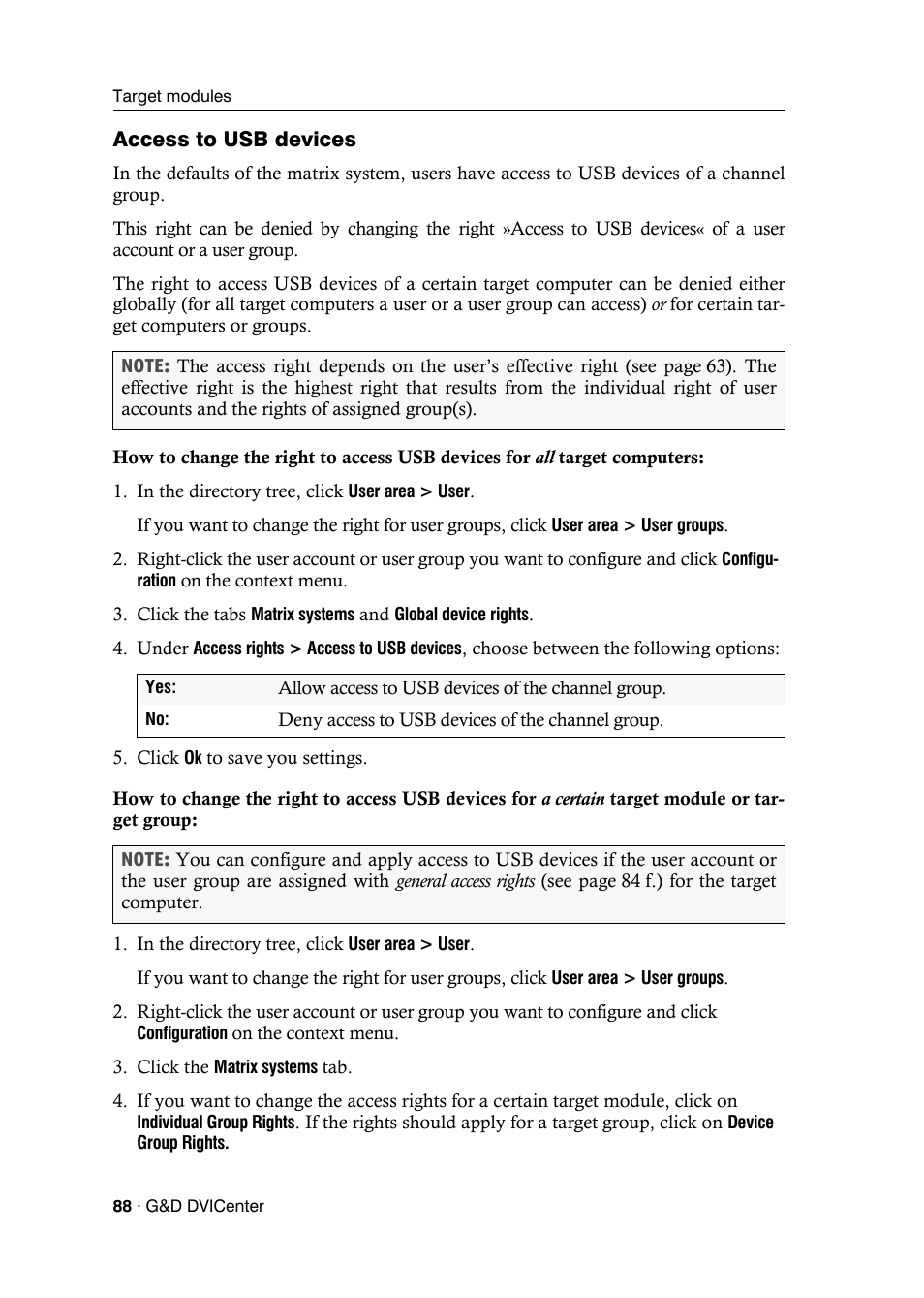 Access to usb devices | Guntermann & Drunck DVICenter DP16 Config Panel User Manual | Page 90 / 196