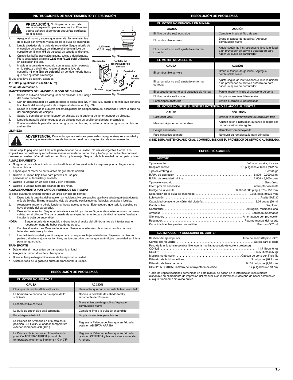 Cub Cadet CC4125 User Manual | Page 15 / 20