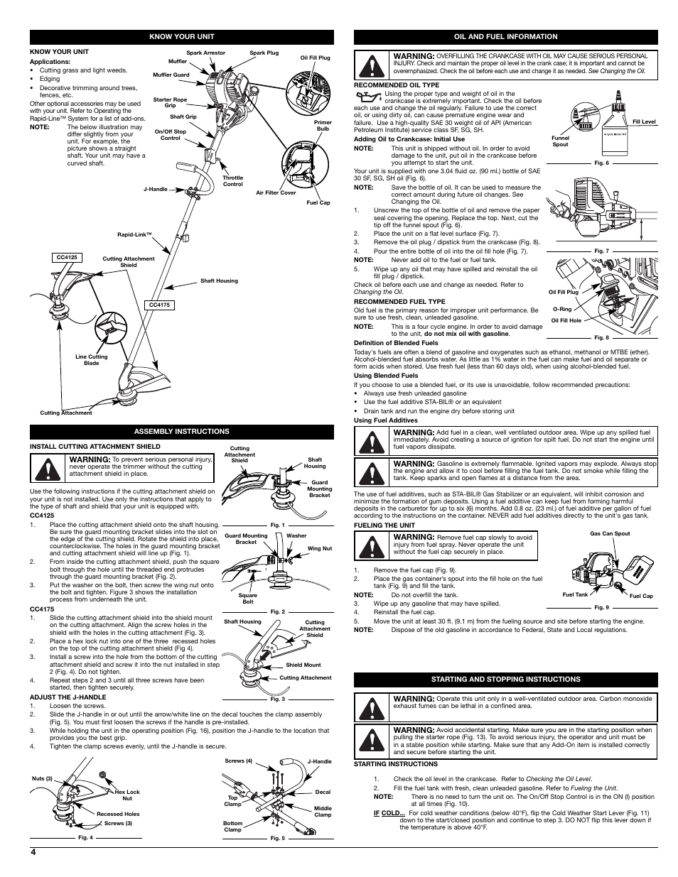 Cub Cadet CC4125 User Manual | Page 4 / 20