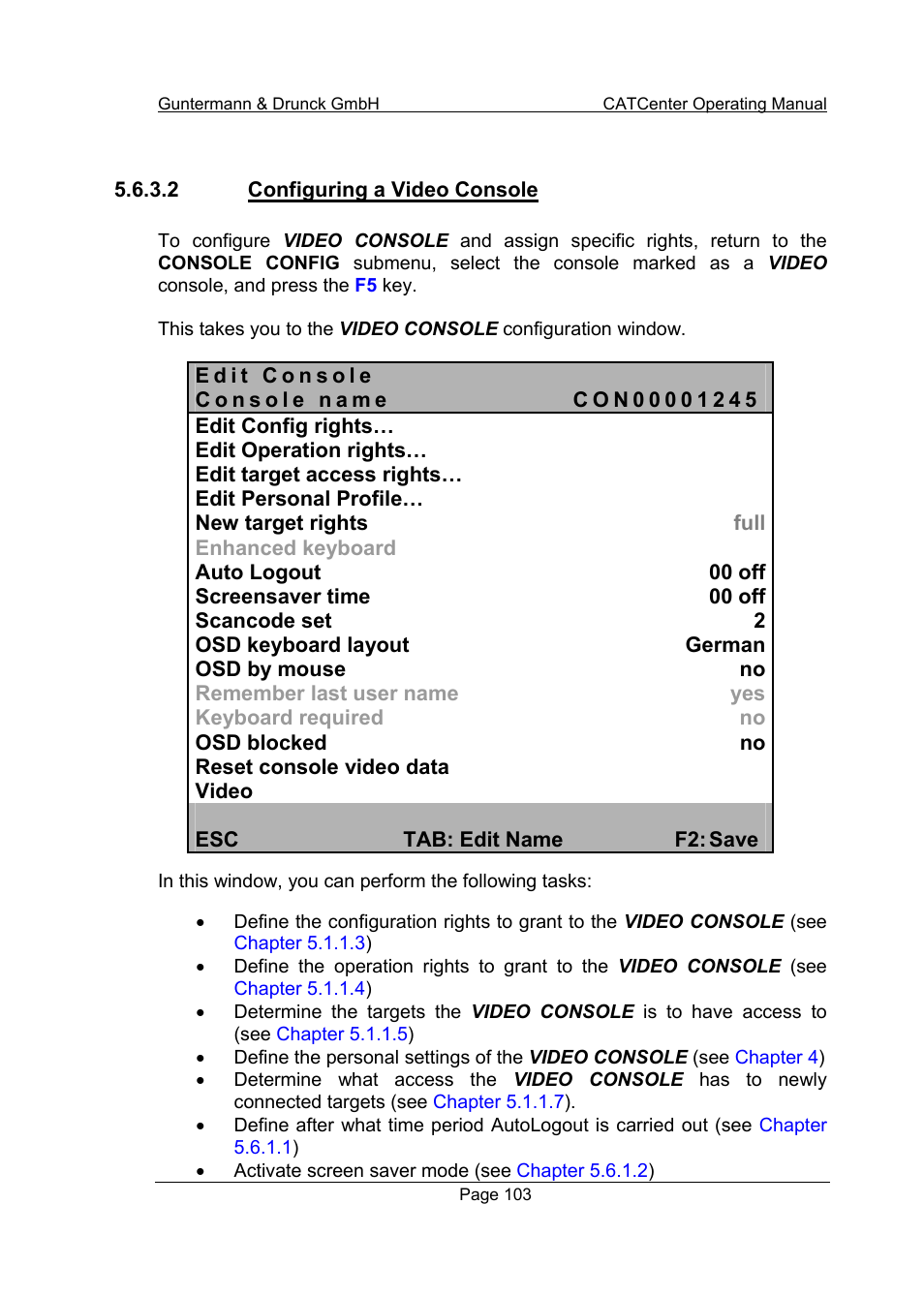 2 configuring a video console | Guntermann & Drunck CATCenter X systems Operation User Manual | Page 103 / 132