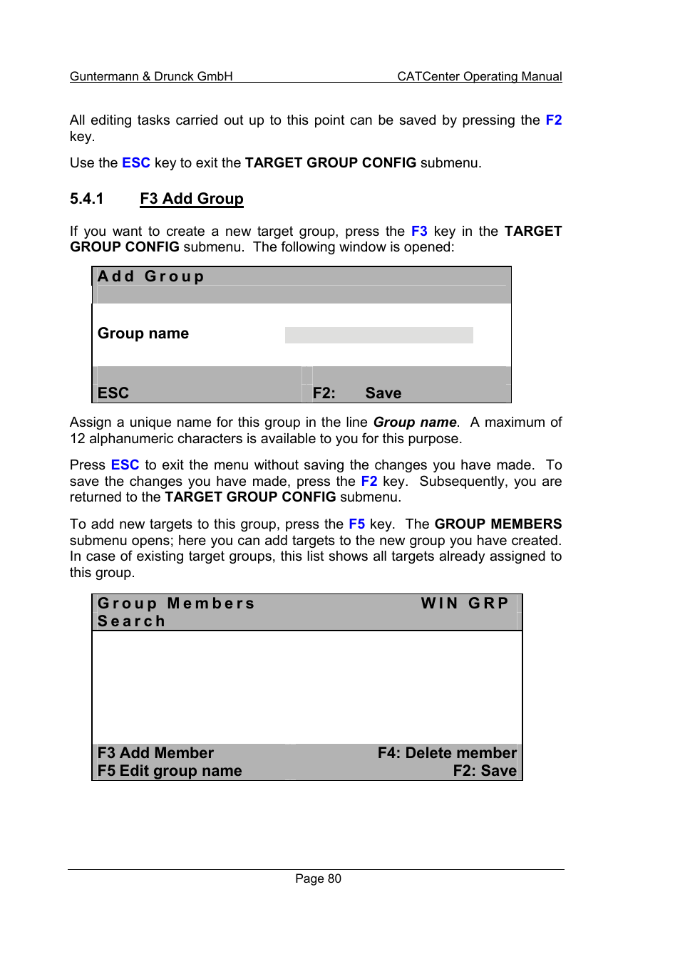 1 f3 add group | Guntermann & Drunck CATCenter X systems Operation User Manual | Page 80 / 132