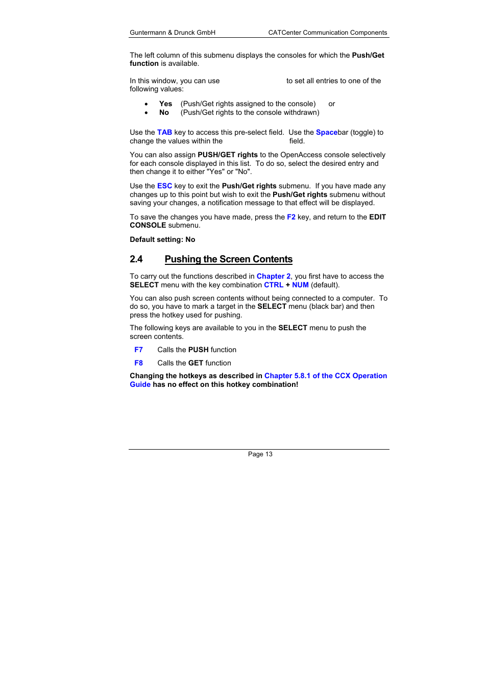 4 pushing the screen contents | Guntermann & Drunck CATCenter X systems Communicaton modules User Manual | Page 13 / 36