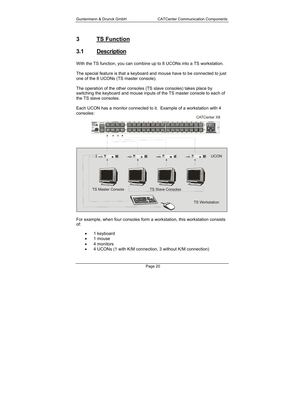 3 ts function 3.1 description | Guntermann & Drunck CATCenter X systems Communicaton modules User Manual | Page 20 / 36