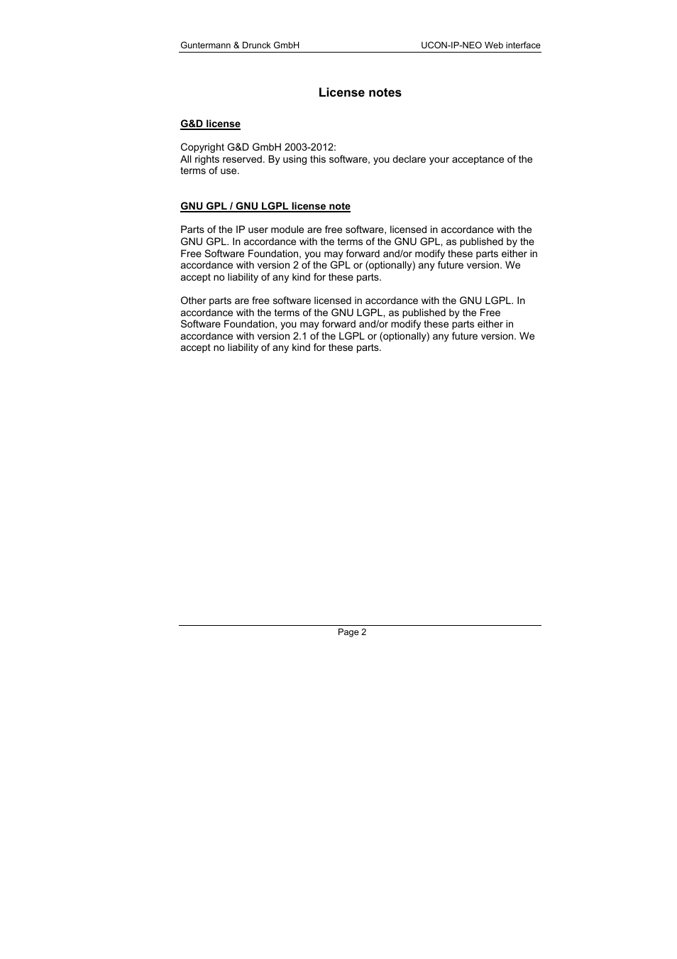 Guntermann & Drunck UCON-IP-NEO Web Interface User Manual | Page 2 / 48