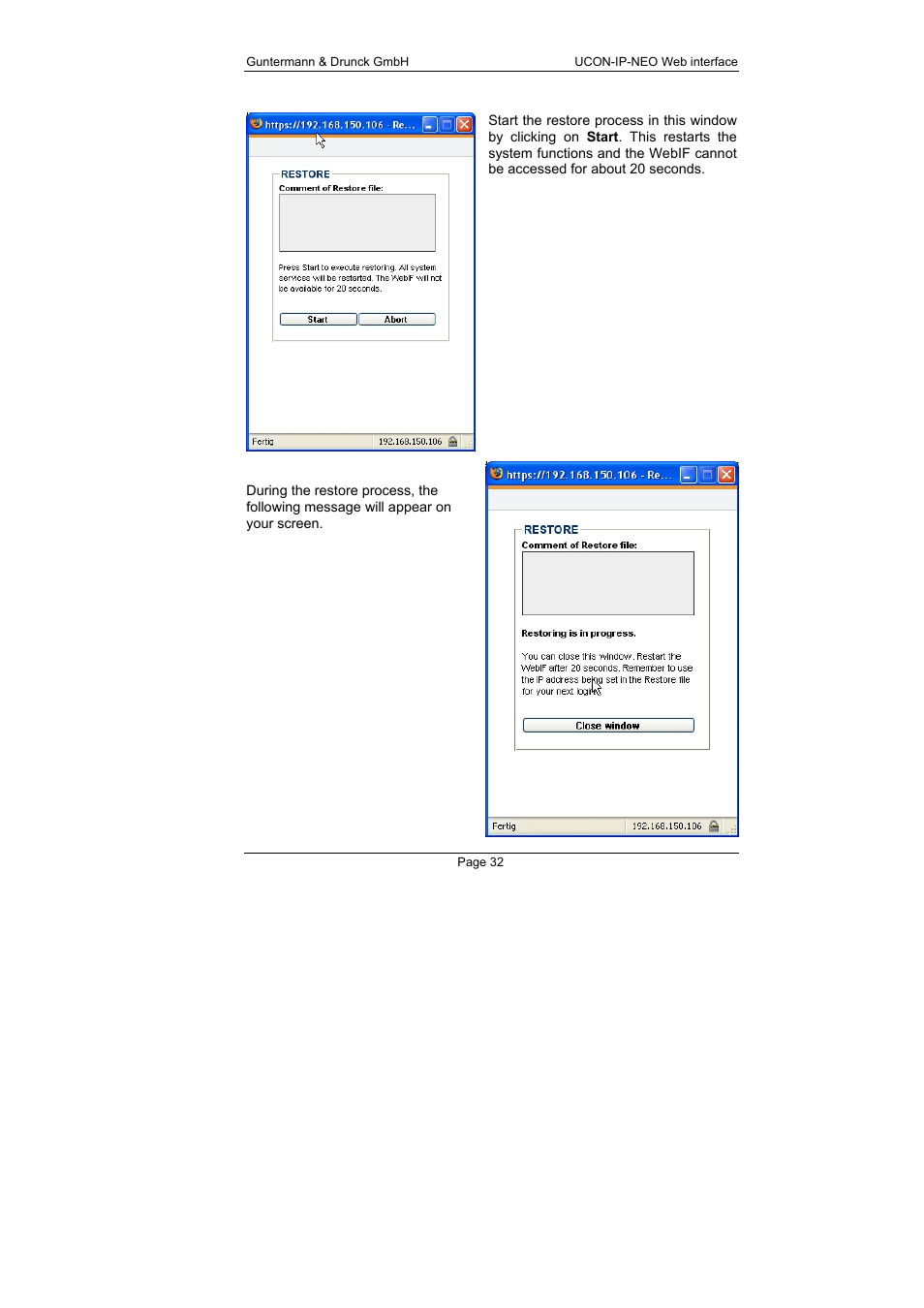 Guntermann & Drunck UCON-IP-NEO Web Interface User Manual | Page 32 / 48
