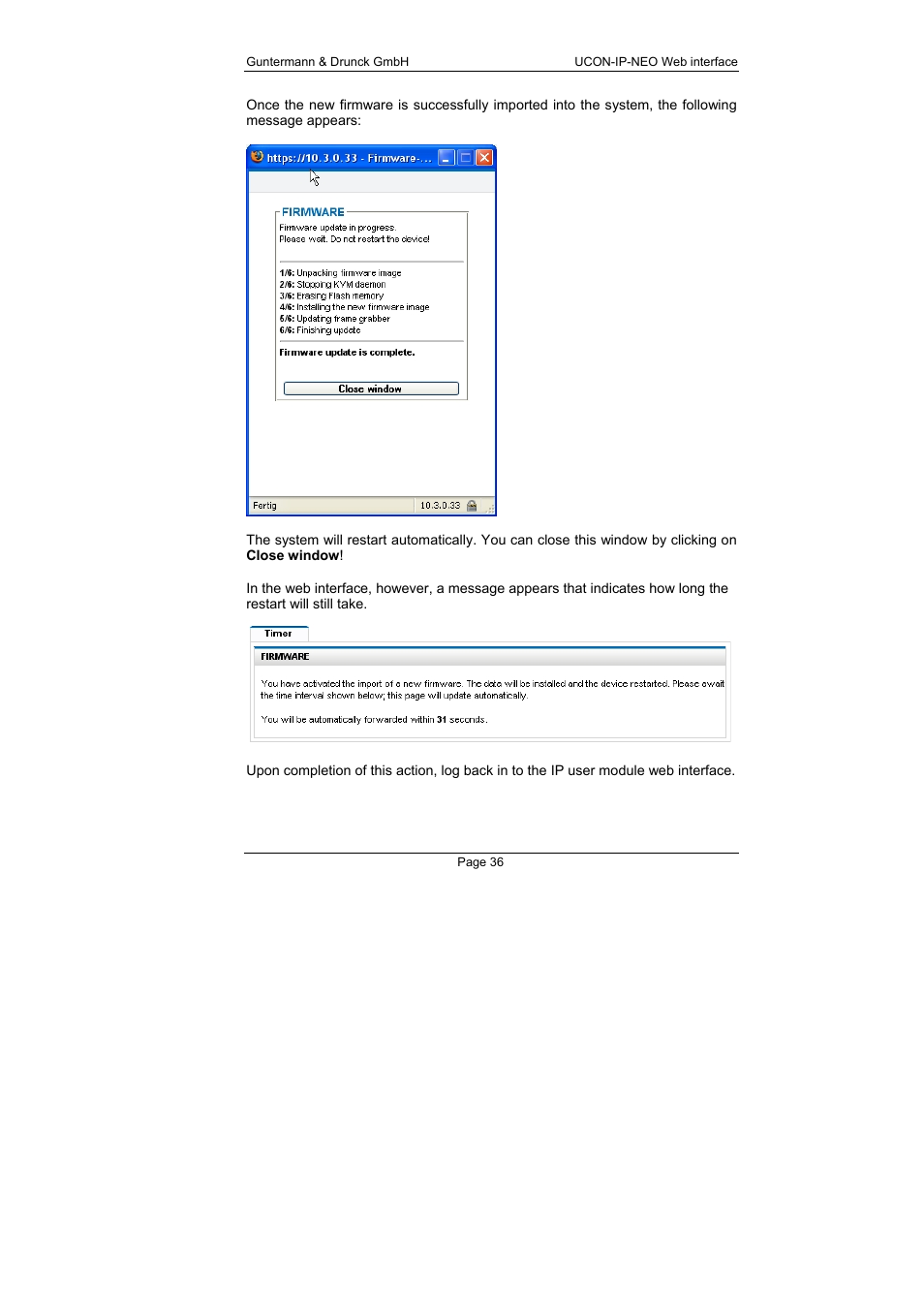 Guntermann & Drunck UCON-IP-NEO Web Interface User Manual | Page 36 / 48