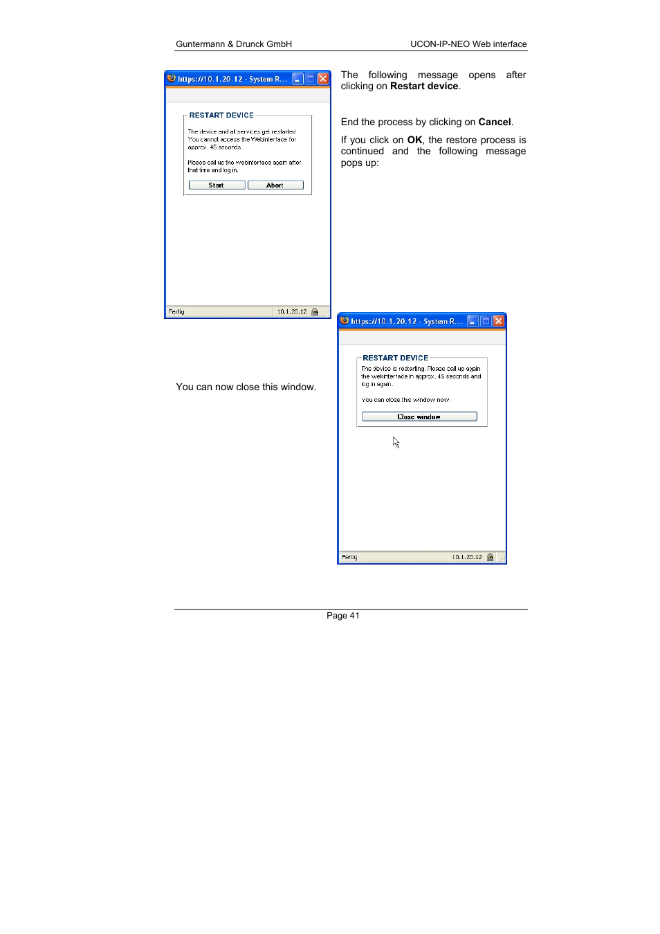 Guntermann & Drunck UCON-IP-NEO Web Interface User Manual | Page 41 / 48