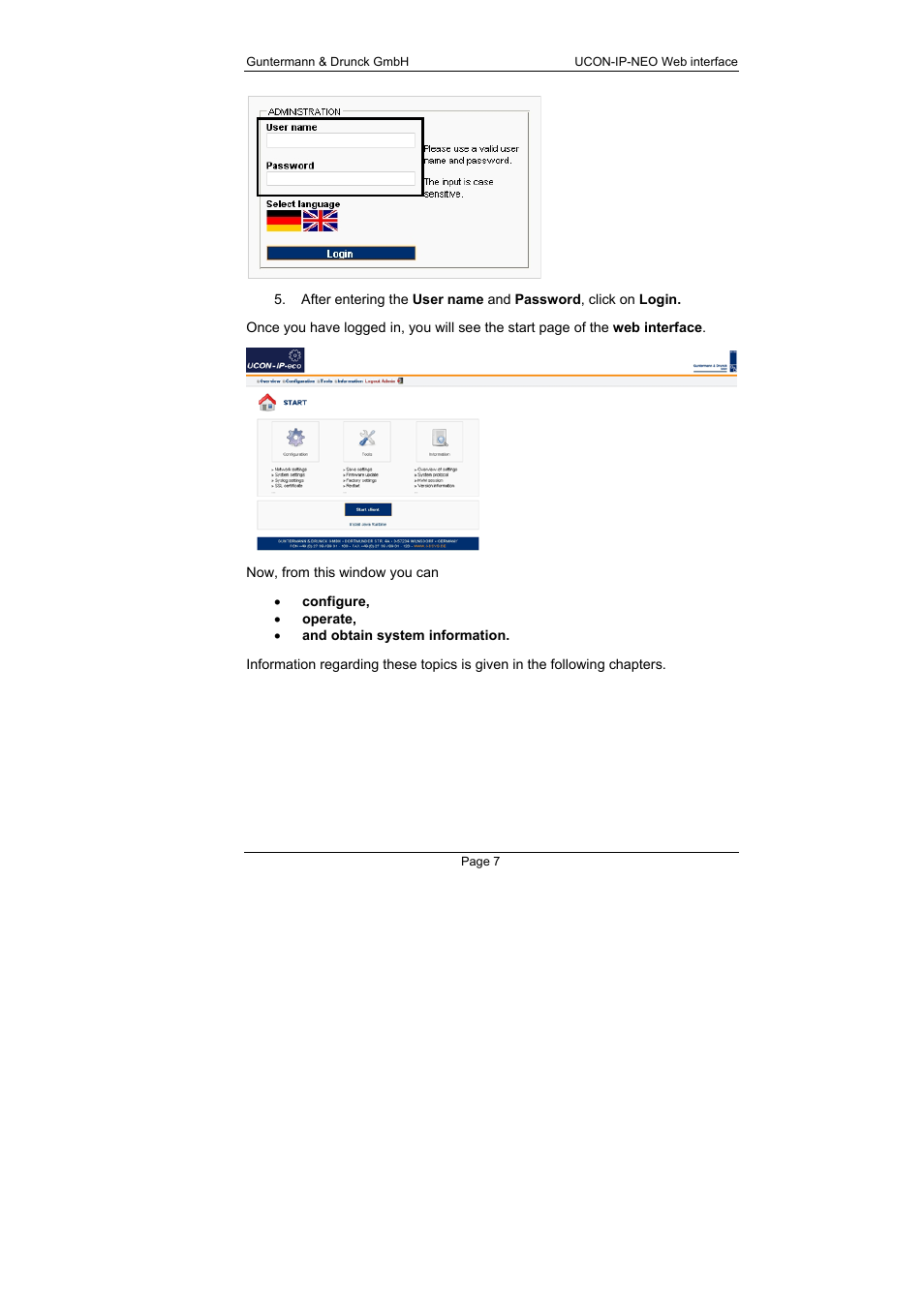 Guntermann & Drunck UCON-IP-NEO Web Interface User Manual | Page 7 / 48