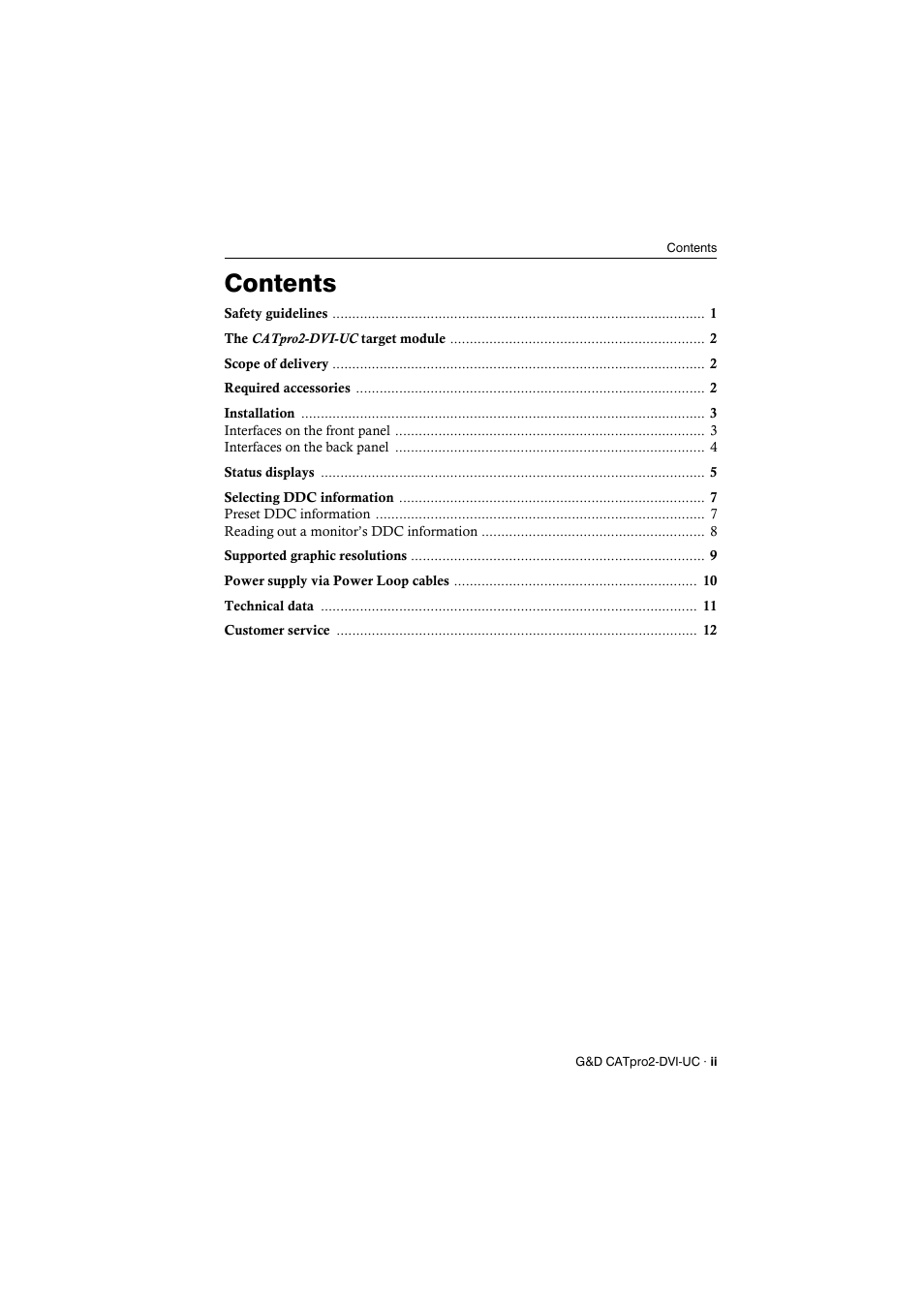 Guntermann & Drunck CATpro2-DVI User Manual | Page 3 / 16