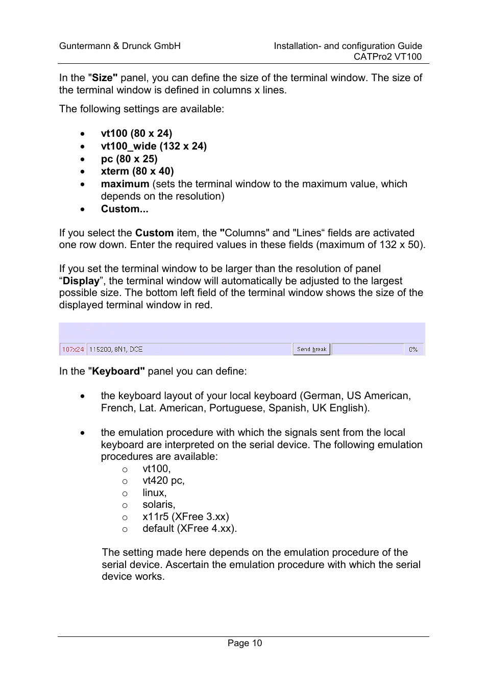 Guntermann & Drunck CATpro2-VT100 User Manual | Page 10 / 20