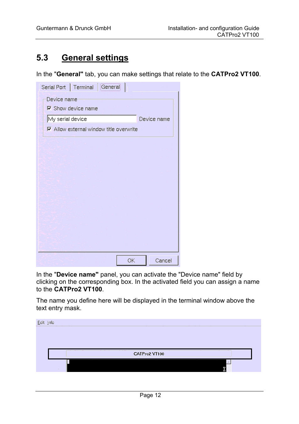 3 general settings | Guntermann & Drunck CATpro2-VT100 User Manual | Page 12 / 20