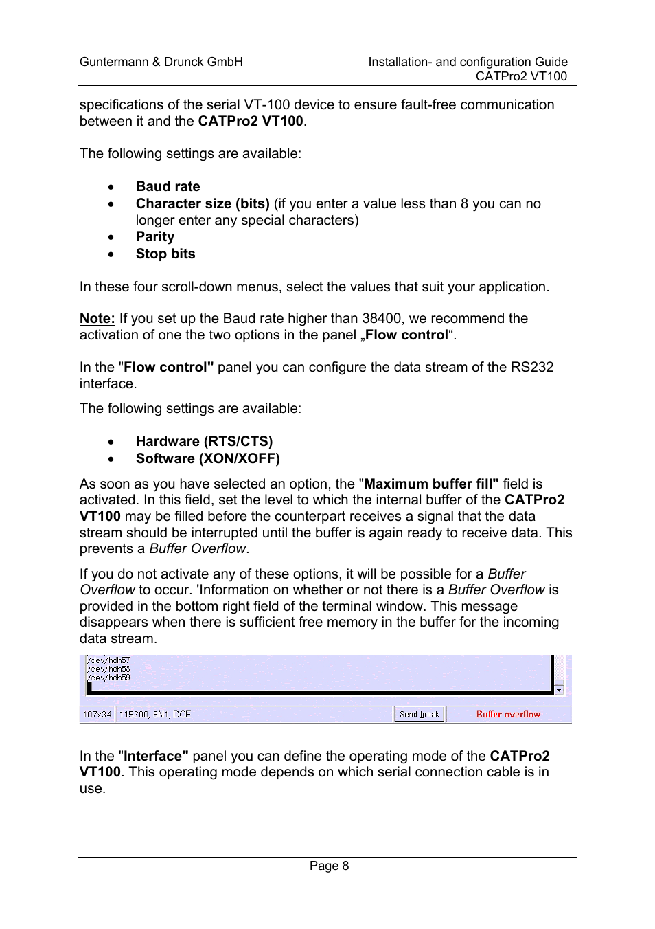 Guntermann & Drunck CATpro2-VT100 User Manual | Page 8 / 20