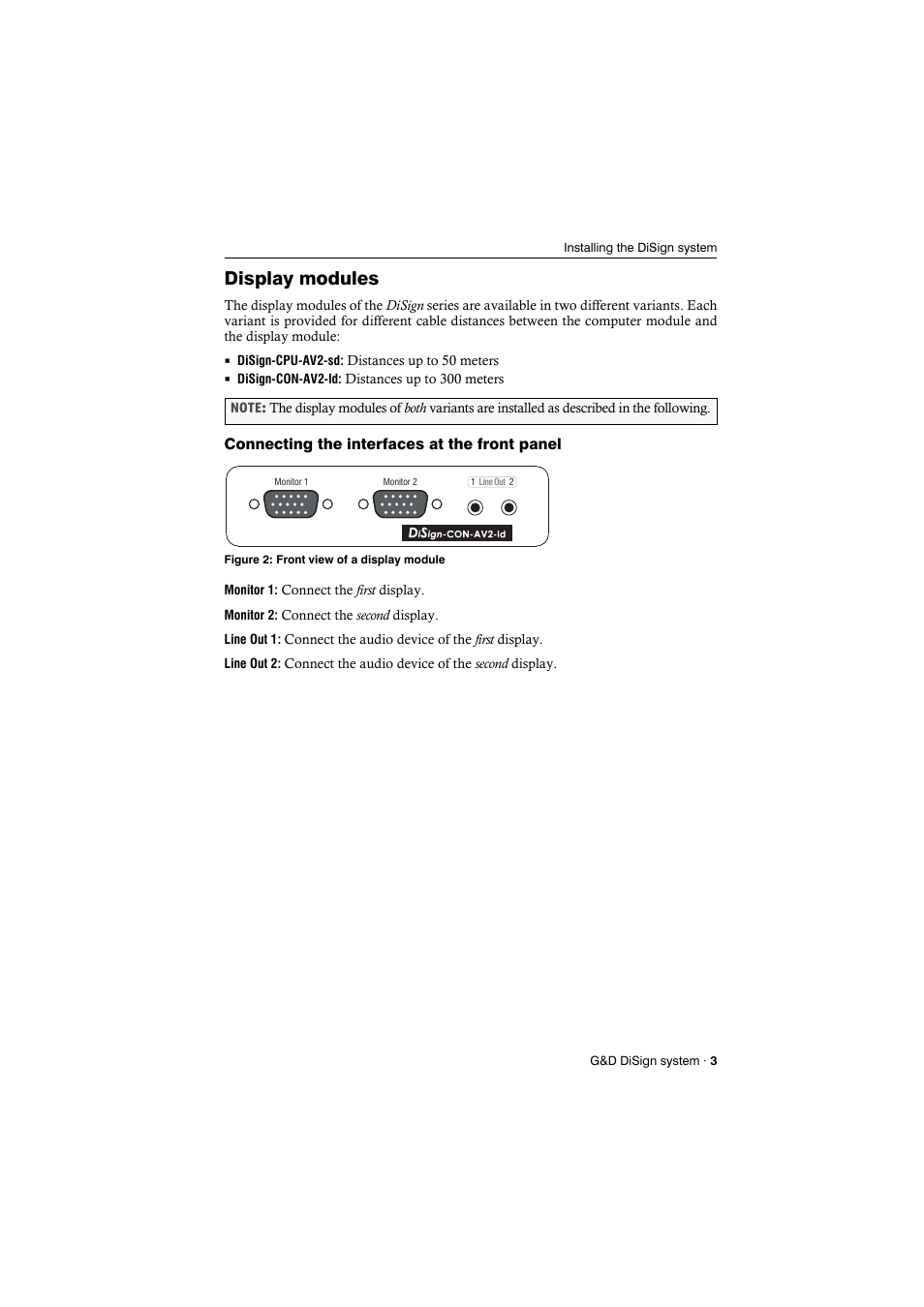 Display modules | Guntermann & Drunck DiSign-System User Manual | Page 7 / 24