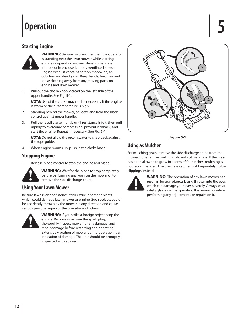 Operation | Cub Cadet 10M User Manual | Page 12 / 32