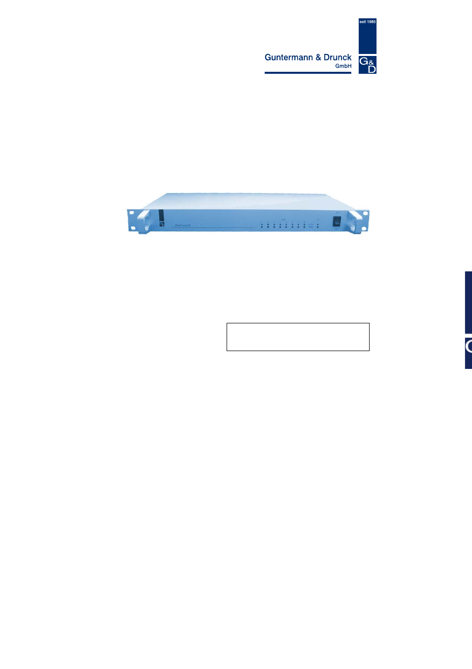 Guntermann & Drunck UserCenter8 User Manual | 19 pages