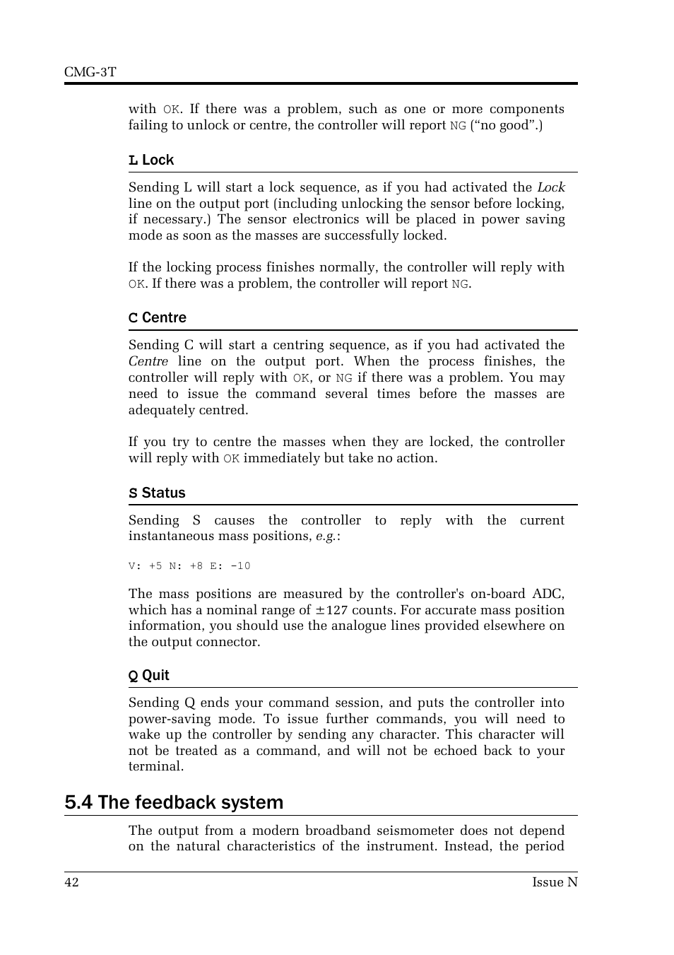 4 the feedback system | Guralp Systems CMG-3T User Manual | Page 42 / 53