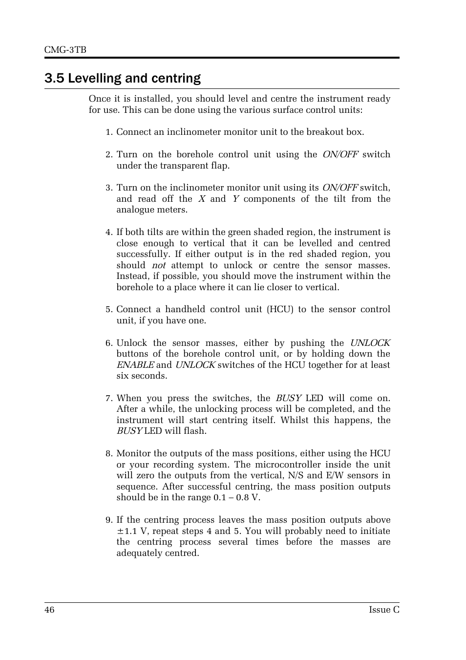 5 levelling and centring | Guralp Systems CMG-3TB User Manual | Page 46 / 78