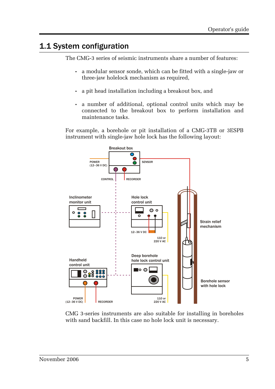 1 system configuration | Guralp Systems CMG-3TB User Manual | Page 5 / 78