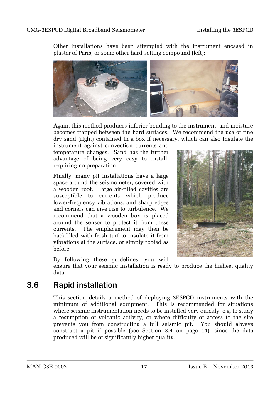 6 rapid installation | Guralp Systems CMG-3ESPCD User Manual | Page 17 / 98