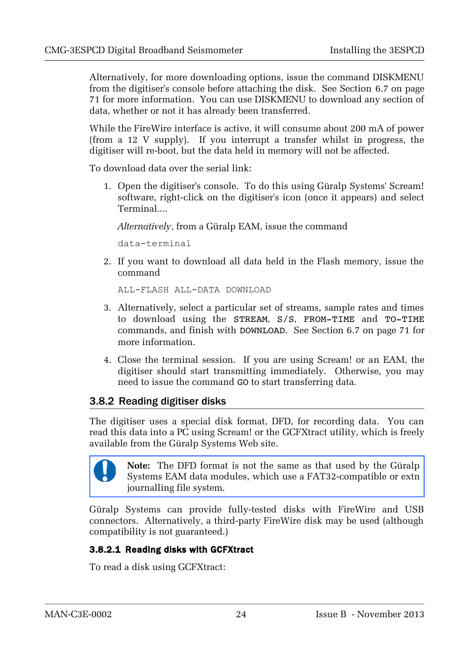 Guralp Systems CMG-3ESPCD User Manual | Page 24 / 98
