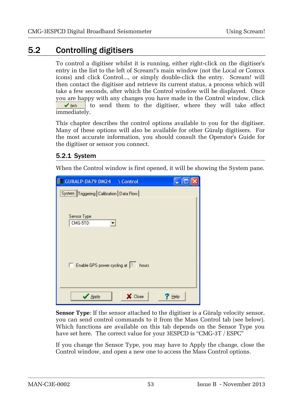 2 controlling digitisers | Guralp Systems CMG-3ESPCD User Manual | Page 53 / 98