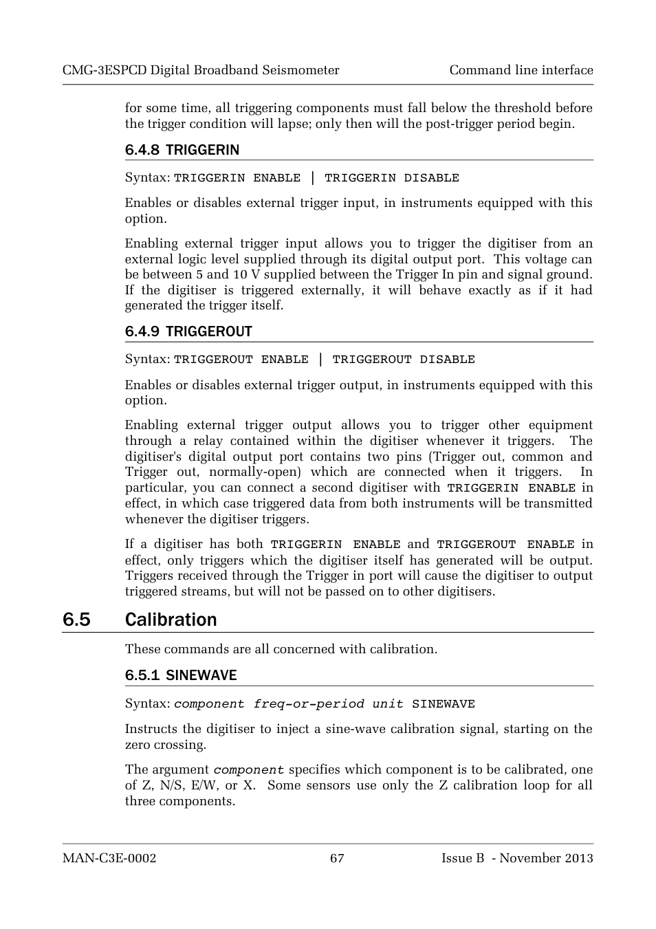 5 calibration | Guralp Systems CMG-3ESPCD User Manual | Page 67 / 98