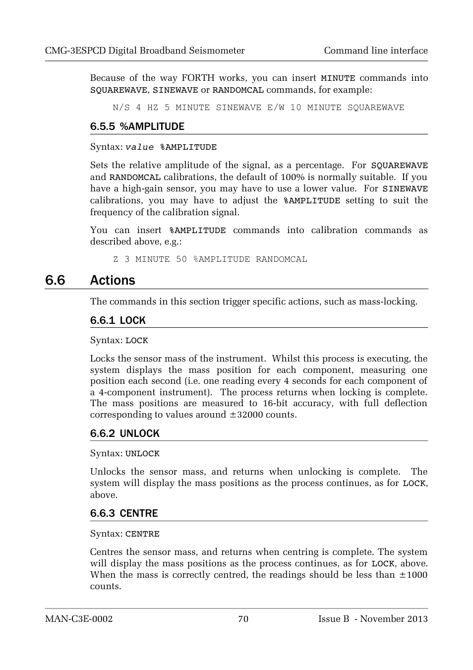 6 actions | Guralp Systems CMG-3ESPCD User Manual | Page 70 / 98