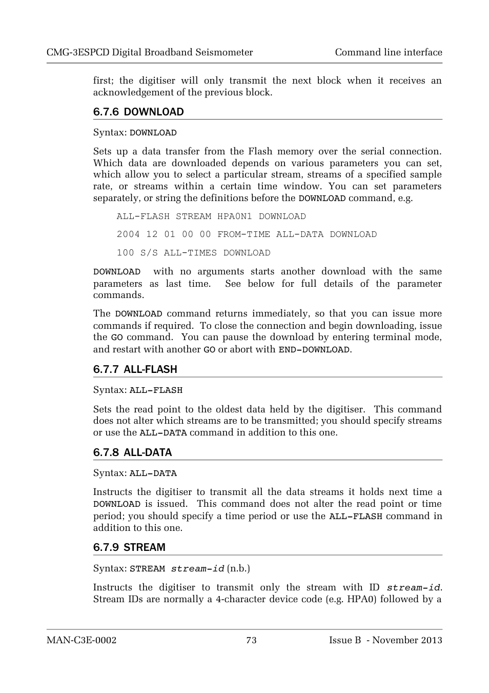 Guralp Systems CMG-3ESPCD User Manual | Page 73 / 98