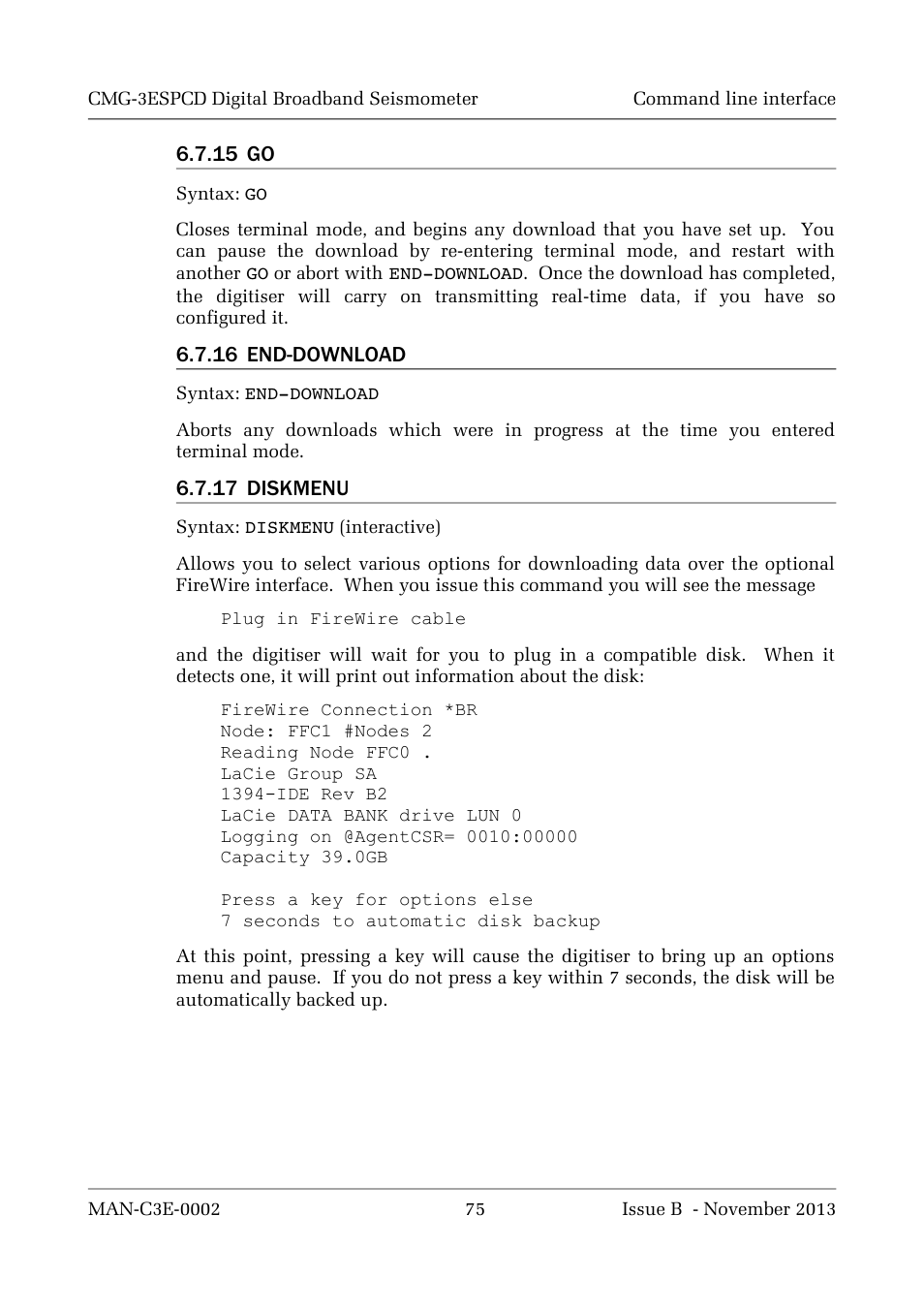 Guralp Systems CMG-3ESPCD User Manual | Page 75 / 98