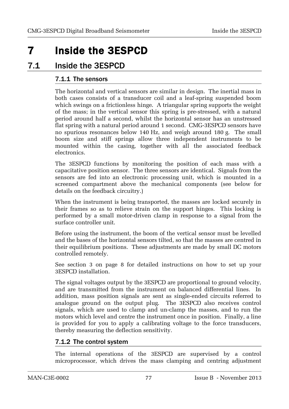 7inside the 3espcd, 1 inside the 3espcd | Guralp Systems CMG-3ESPCD User Manual | Page 77 / 98